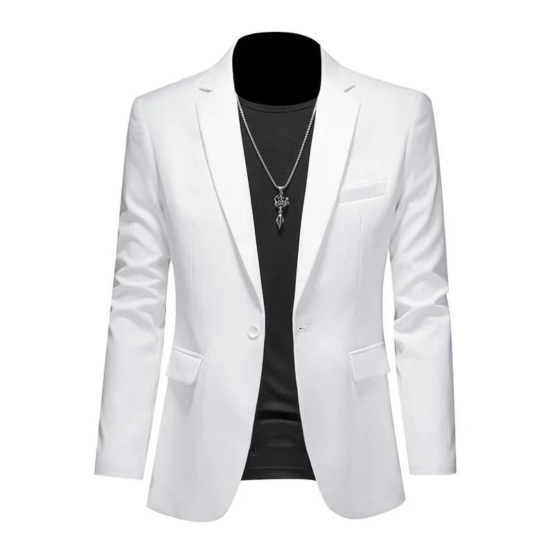 Men's Regular Length Single Button knit Blazers