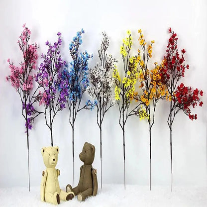 Longues pétales de fleurs de sakura artificielles en soie