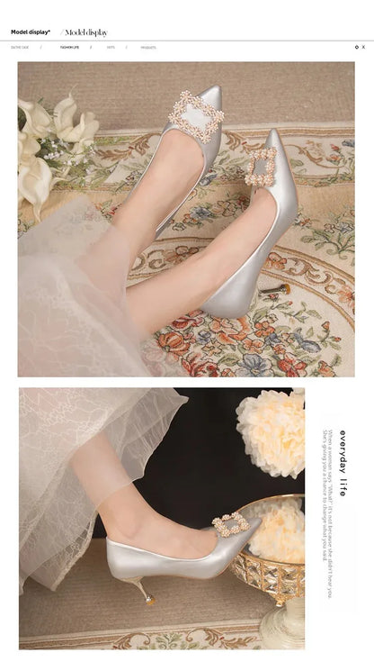 Women's Thin High Heeled Wedding Shoes