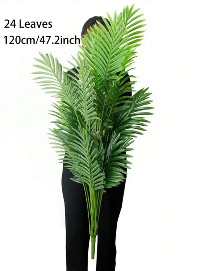 Grand palmier artificiel en plastique de 70 à 120 cm avec dos de tortue, plante à feuilles, Schefflera, arbre tropical, décoration pour la maison, le bureau, les fêtes en extérieur