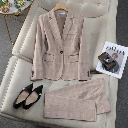 Hochwertige Blazer-Anzughose im britischen Stil für Damen