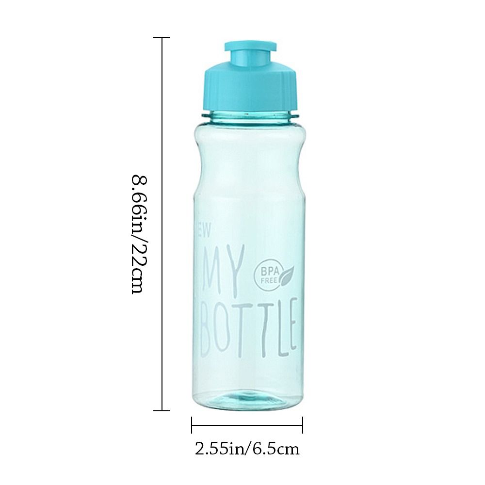 650 ml transparente, auslaufsichere Shaker-Sportwasserflasche