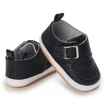 Chaussures bébé en cuir PU et semelle en caoutchouc