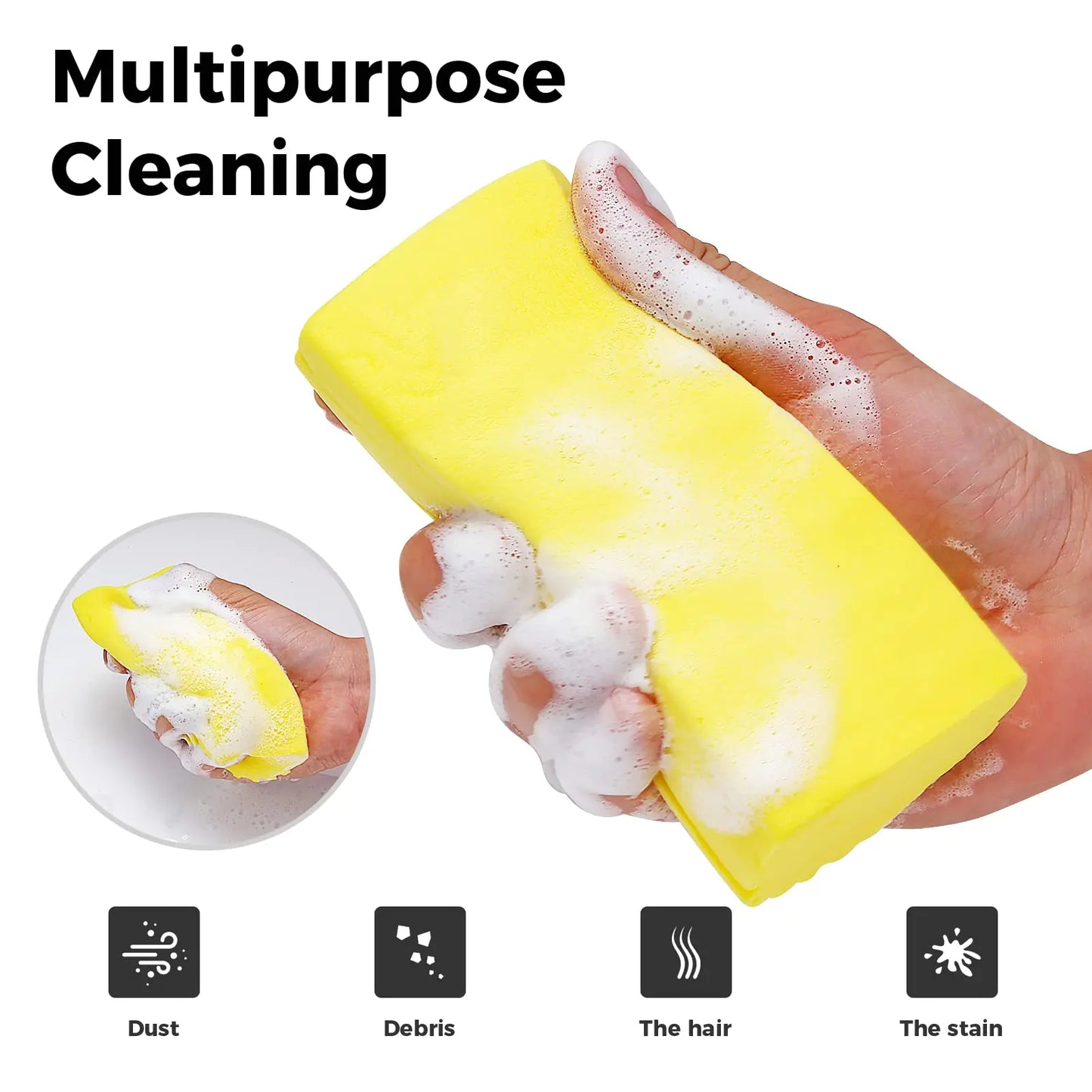 Damp Duster Sponge Portable Clean Brush Duster Set