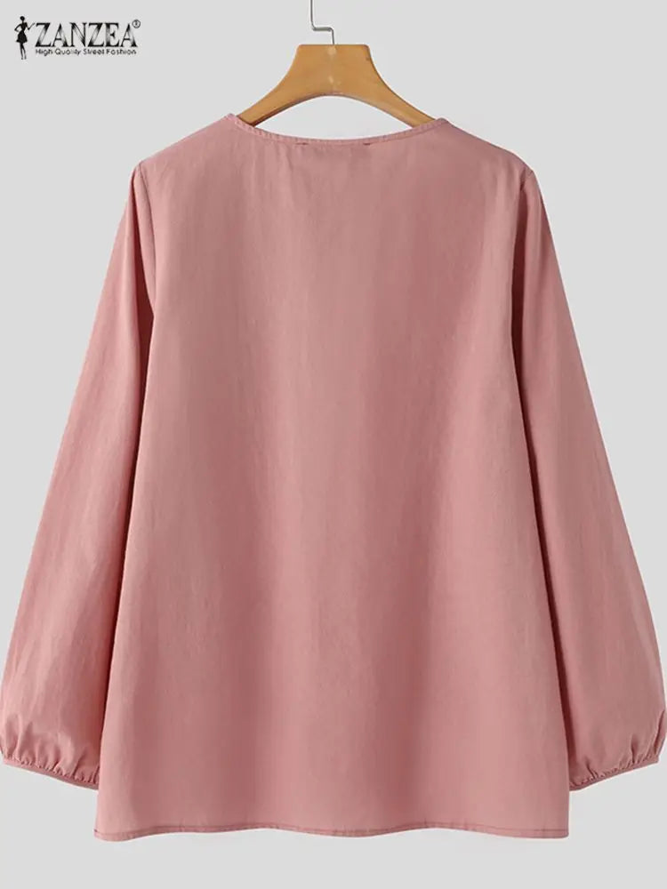 Tops and Blouses Long Sleeve Shirts Casual Loose Elegant Fashion