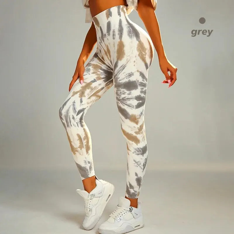 Legging de yoga tie-dye sans couture Fitness Chic