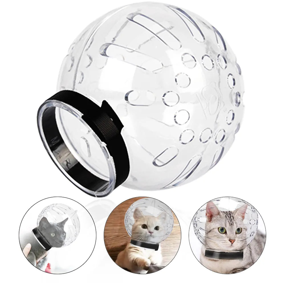 cat grooming, cat muzzle, cat accessories, space mask