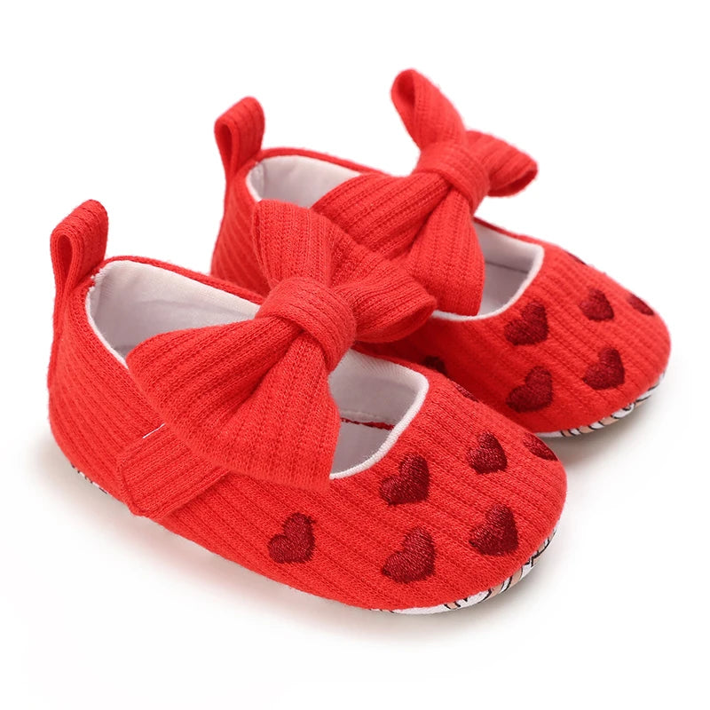 Chaussures bébé nouveau-né roses antidérapantes