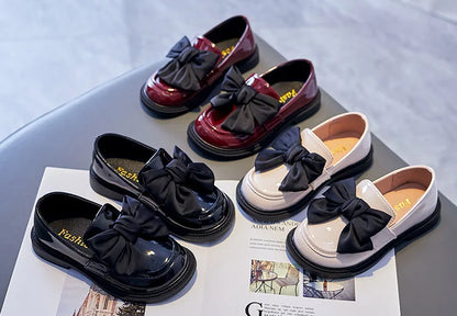 Kid's Bowknot PU Leather Shoes