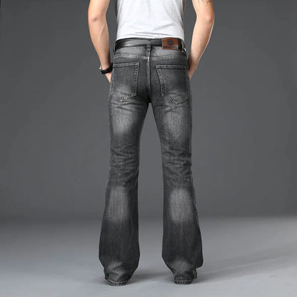 Classic Flared Boot Cut Denim Jeans for Men