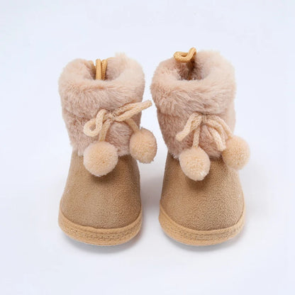 Baby Girls Bay well Winter Furry Snow Soft Sole Boots