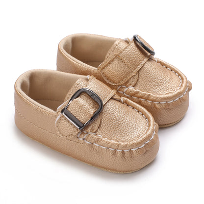 Newborn Baby Boys Leather Non-Slip Soft-Sole Infant Shoes
