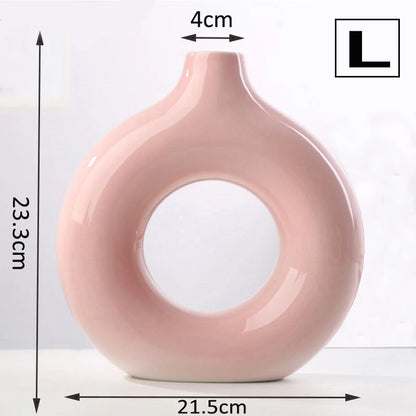 Nordic Style Ceramic Flower Vase Art