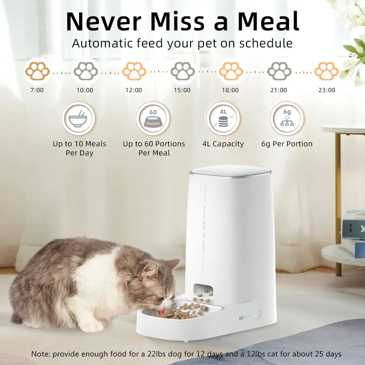 Automatic Smart WiFi Pets Feeder