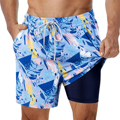SURFCUZ 2-in-1-Badehose für Herren mit Kompressionsfutter