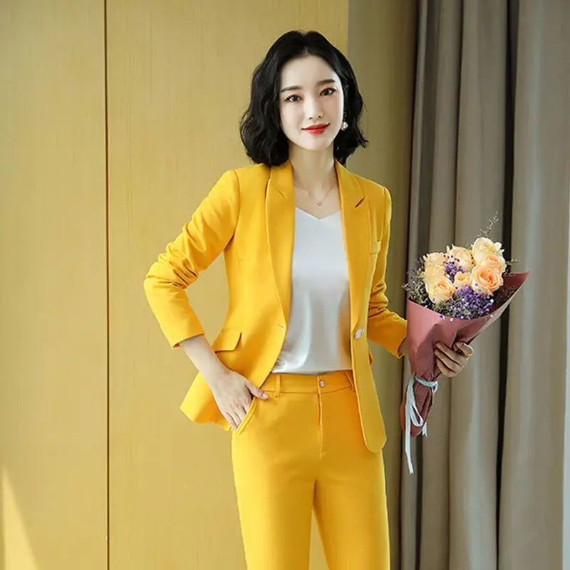 Elegant 2-Piece Summer Pants Set with Blazer for Women