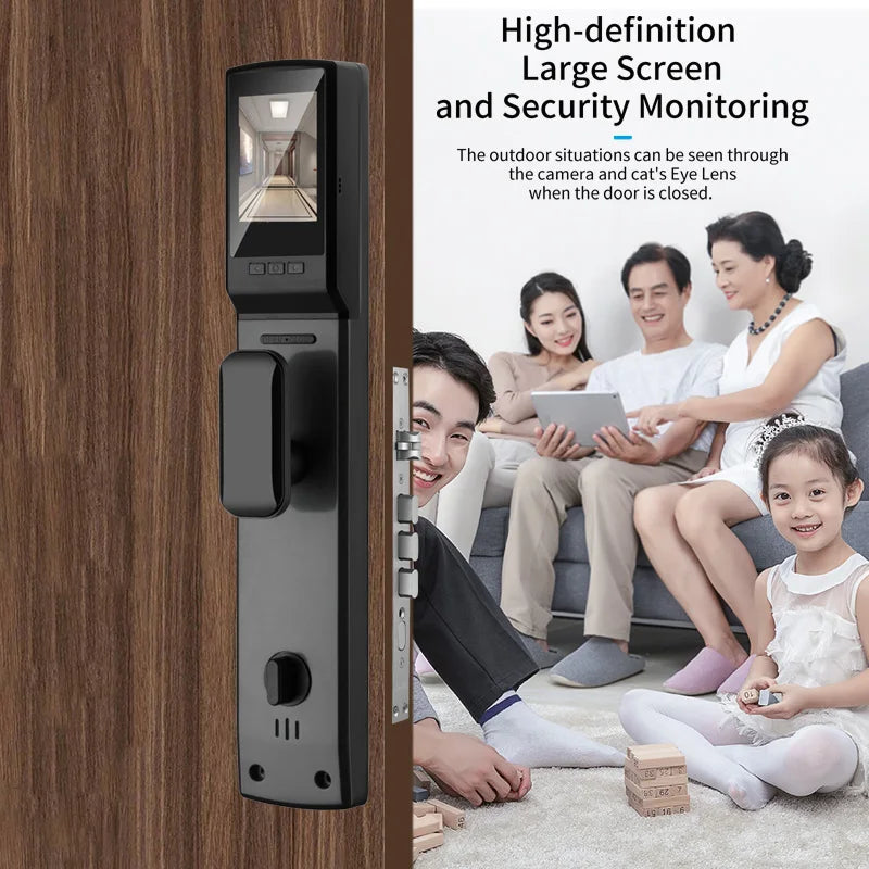 Tuya 3D Face Recognition Smart Door Lock with Security Camera