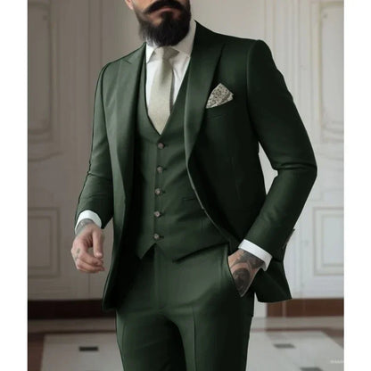 Light Green 3-Piece Suit for Weddings and Business