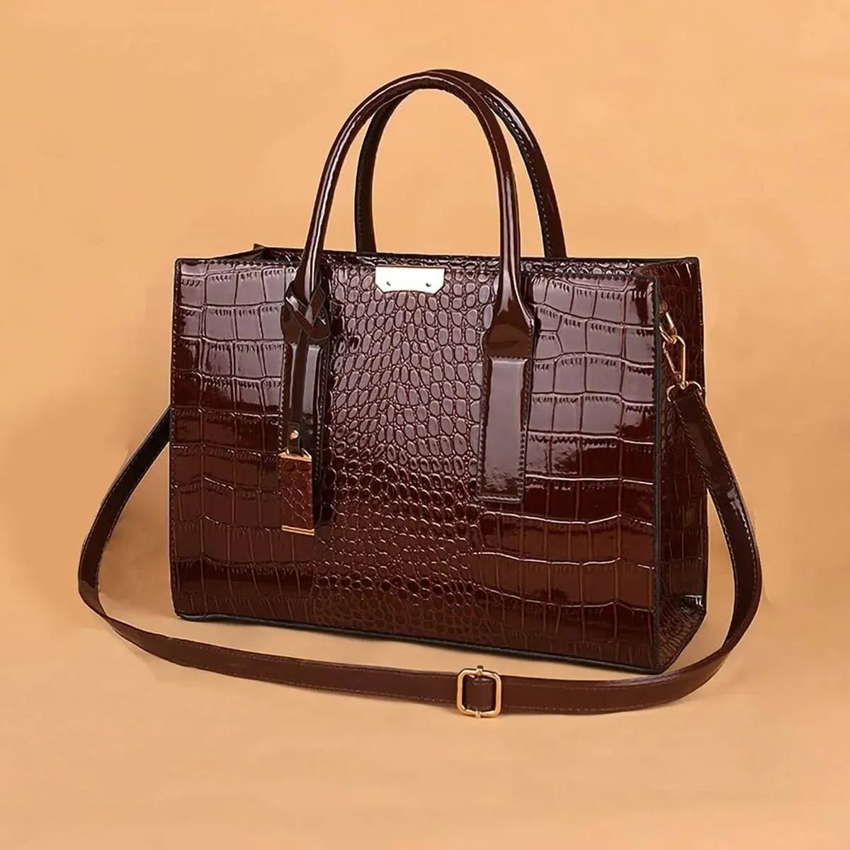 Exquisite Crocodile Pattern Crossbody Bag