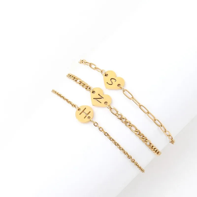 Stainless Steel Letter Women's Fashion Chain Bracelet Gift