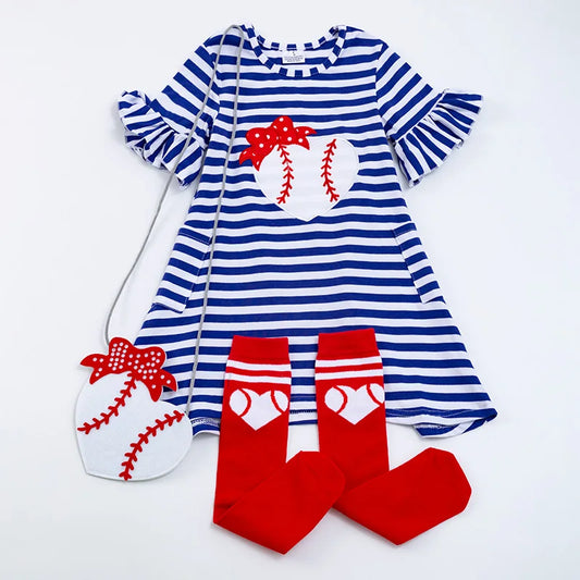 Embroidered Cotton Summer Dress Set with Matching Accessories