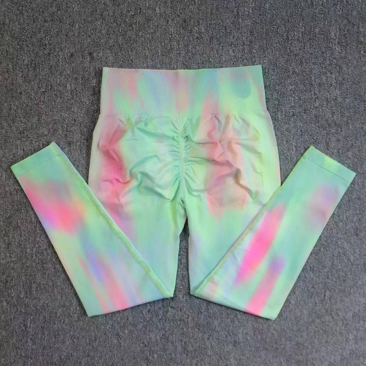 Leggings de sport fluorescents push-up pour femmes