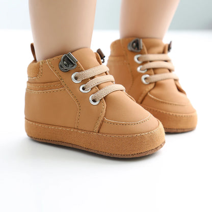 Baby Boy Leather Cotton Non-slip Soft-sole Infant Shoes