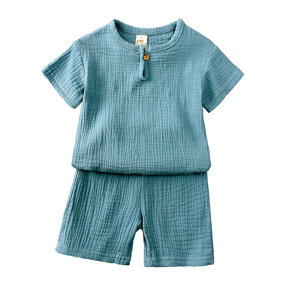 Ensemble t-shirt et short en mousseline pour enfant