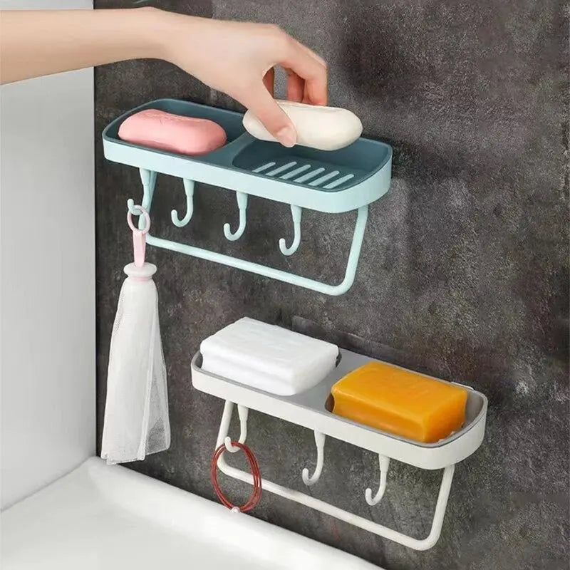 Wall-Mounted Multifunctional Soap Holder - No Punch