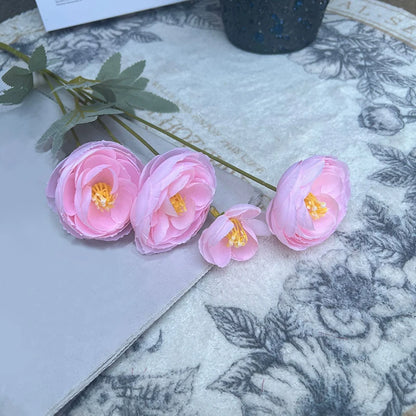 4 Köpfe Seidenpfingstrosenstrauß Künstliche Blumen