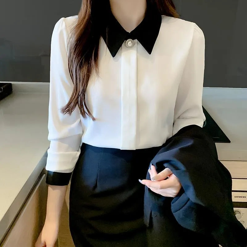 Long Sleeve office Women's Blouses