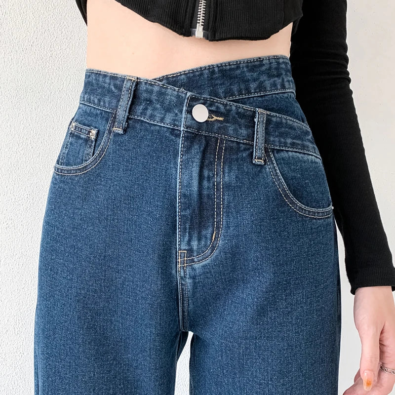 ZOENOVA Wide Leg High-Waist Jeans for Women