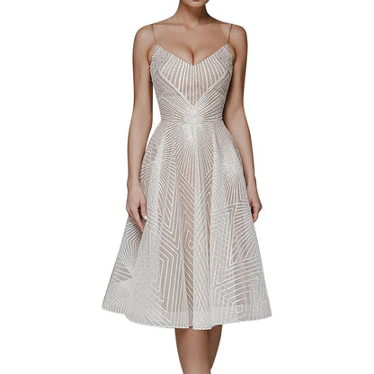 Luxury Women Embroidery Party Dress Sexy Suspenders Embroidered Sleeveless Evening Dresses Women Fashion Prom Dress Vestidos