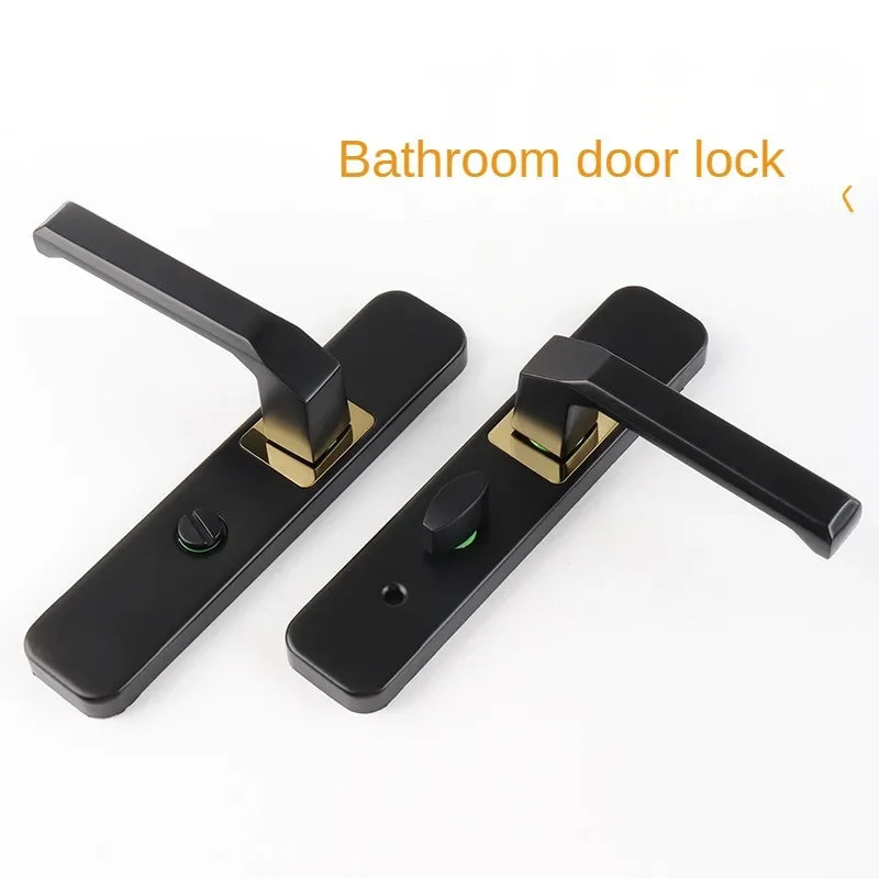 Schlüsselloses schwarzes Badezimmerschloss mit Zungengriff