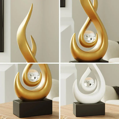 Living Room Decoration Abstract Sculpture Ceramic Statue Home Decoration Accessories