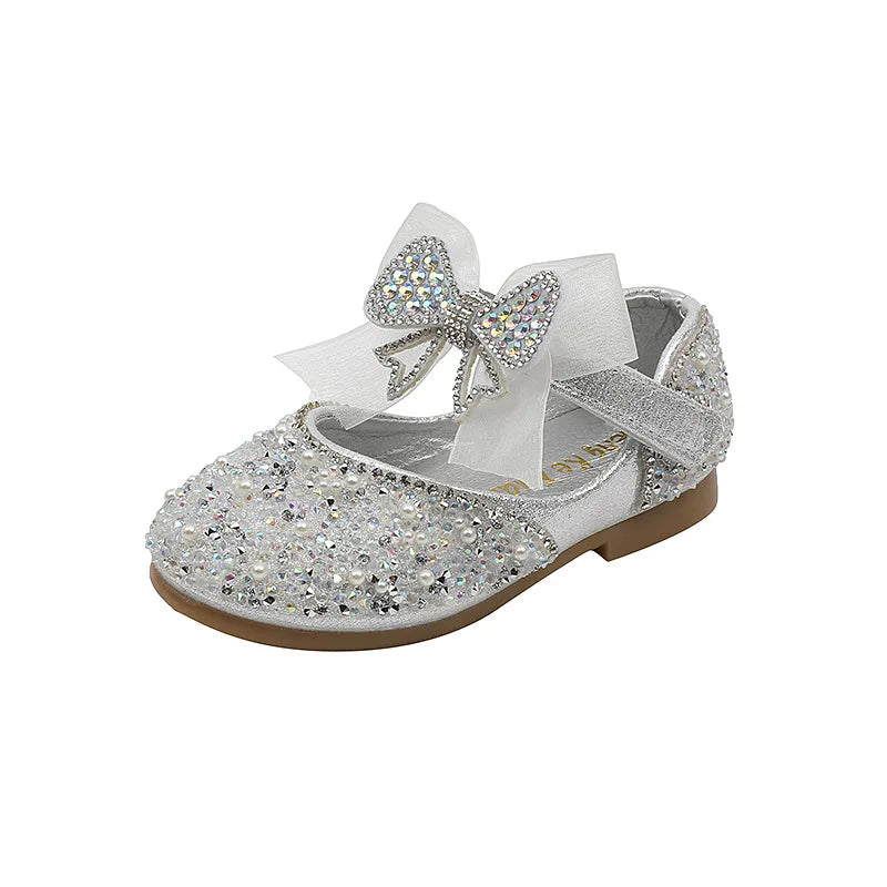 Chaussures de danse de princesse à strass pour filles