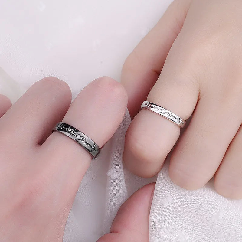 2Pcs Simple and Elegant Moissanite Platinum Wedding Rings
