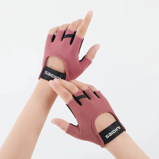 Women’s Half-Finger Sports Gloves – Shock-Absorbing