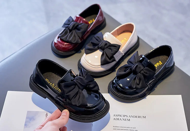 Kid's Bowknot PU Leather Shoes