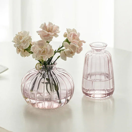 Modern Mini Glass Vase for Living Room Decor