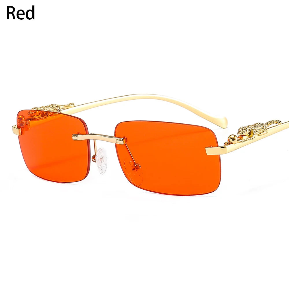 Randlose, rechteckige Unisex-Sonnenbrille