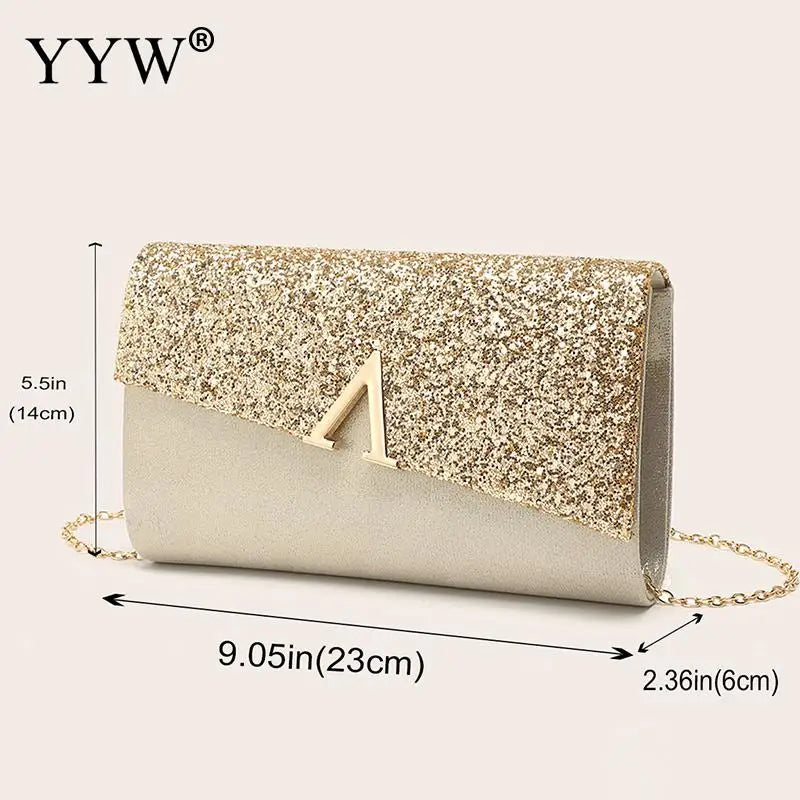 Sequins Women's Envelope Evening Bridal Purse