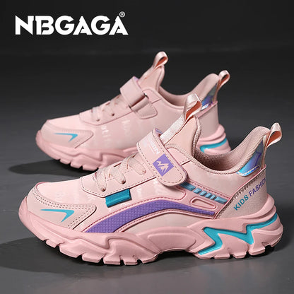 Baskets de sport légères en cuir pour enfants