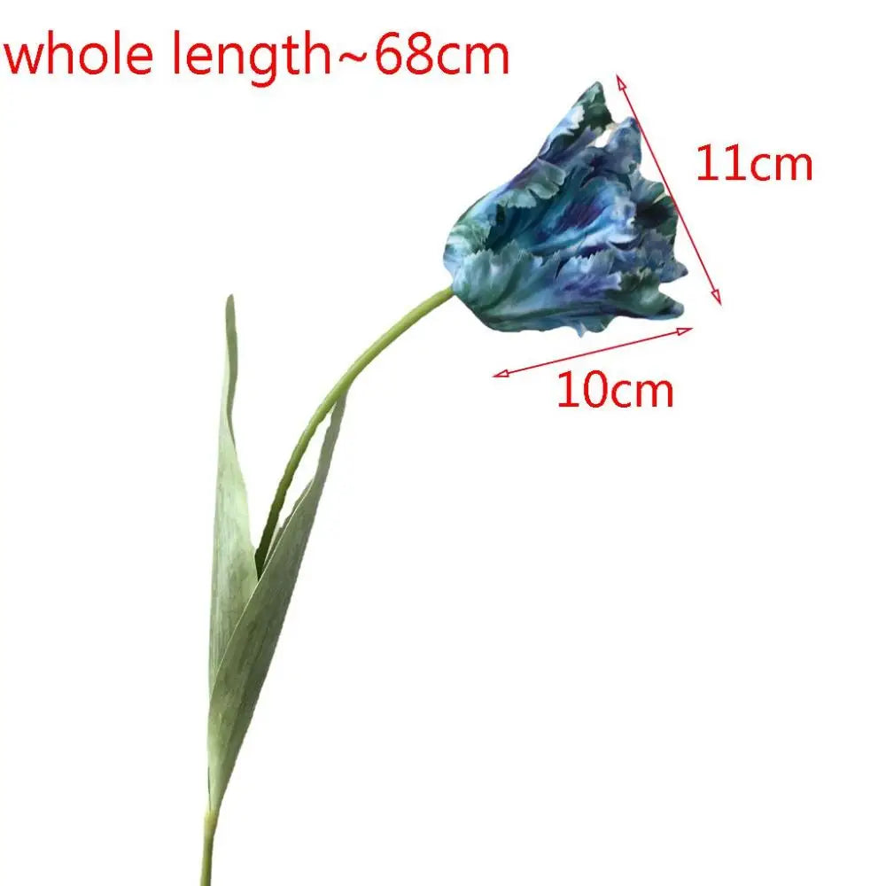 1 Pc Colorful Real Touch Parrot Tulip Bouquet