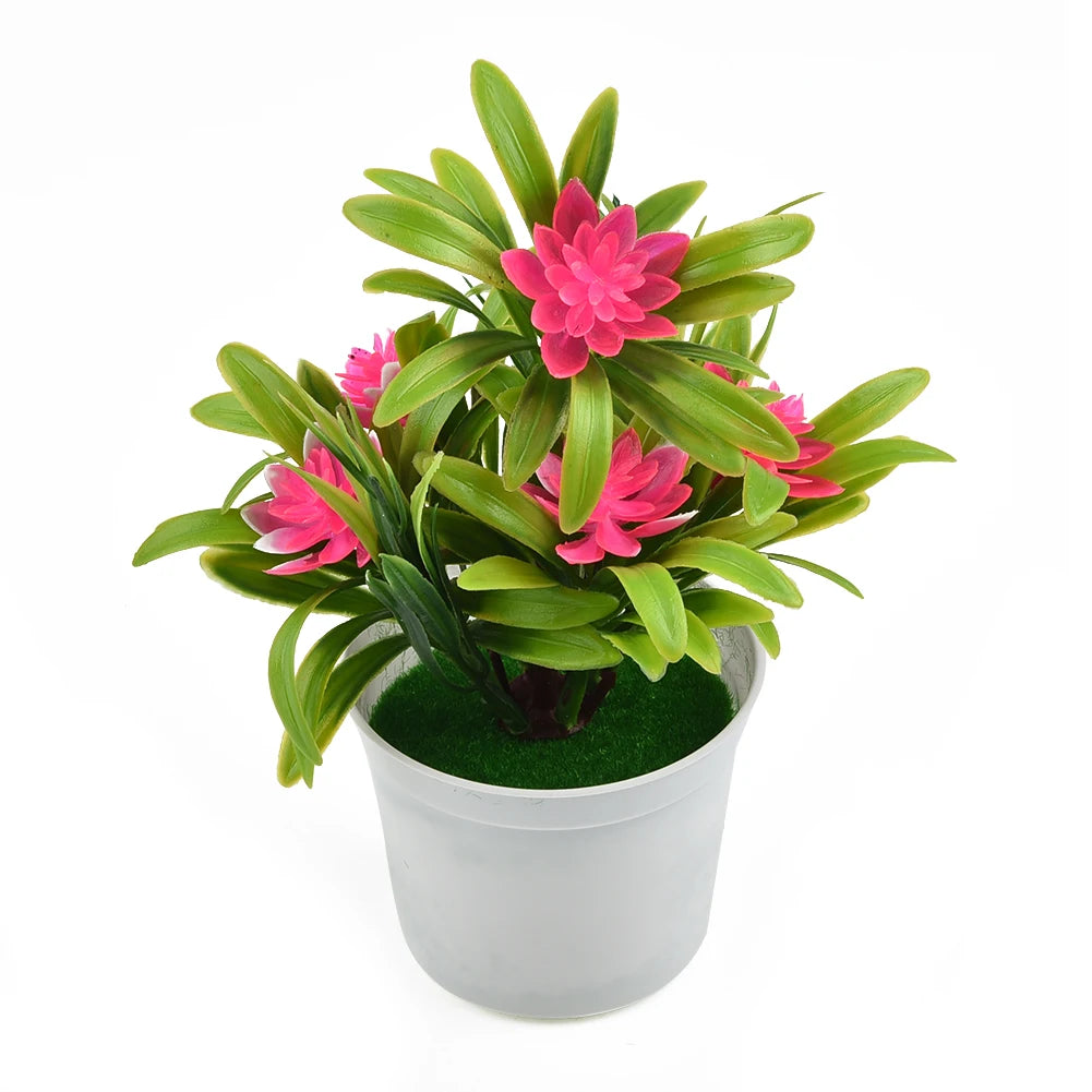 Artificial Lily with Pinecone for Home and Wedding Decor