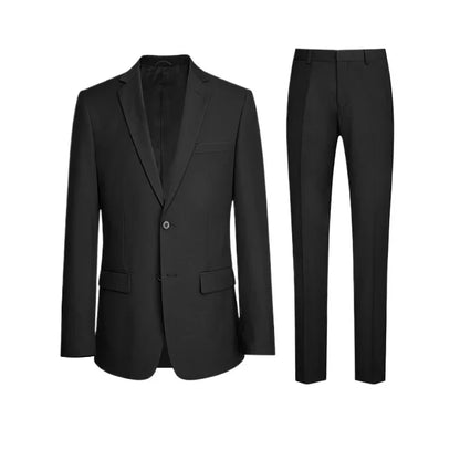 English Style Slim-Fit Men’s Blazer and Pants Suit
