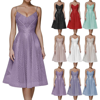 Luxury Women Embroidery Party Dress Sexy Suspenders Embroidered Sleeveless Evening Dresses Women Fashion Prom Dress Vestidos