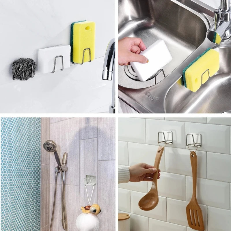 Stainless Steel Self-Adhesive Kitchen Sponges Holder