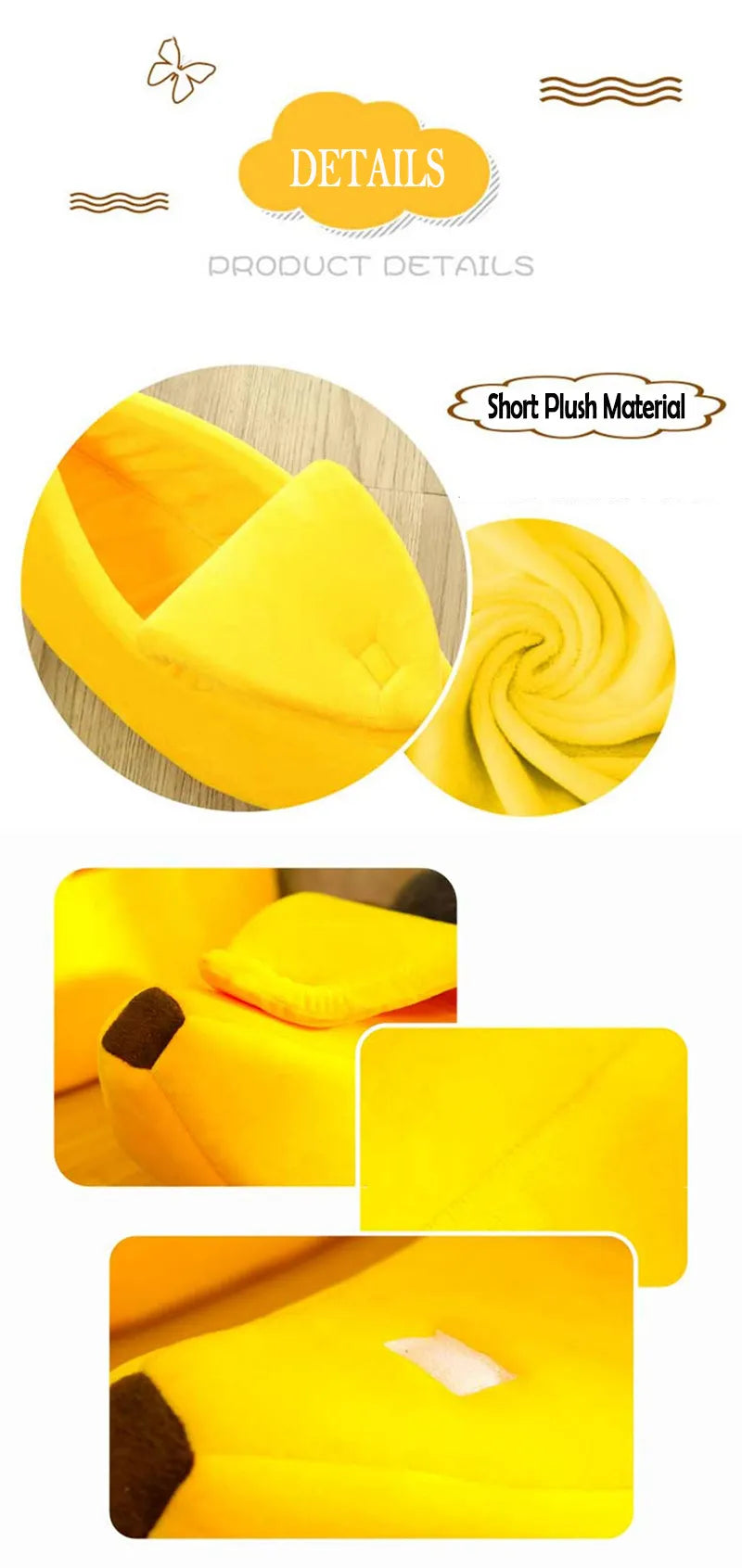 Banana Shaped Comfortable Pet Bedding