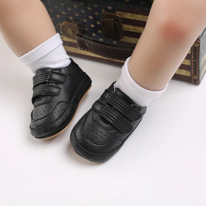 Chaussures bébé en cuir PU et semelle en caoutchouc